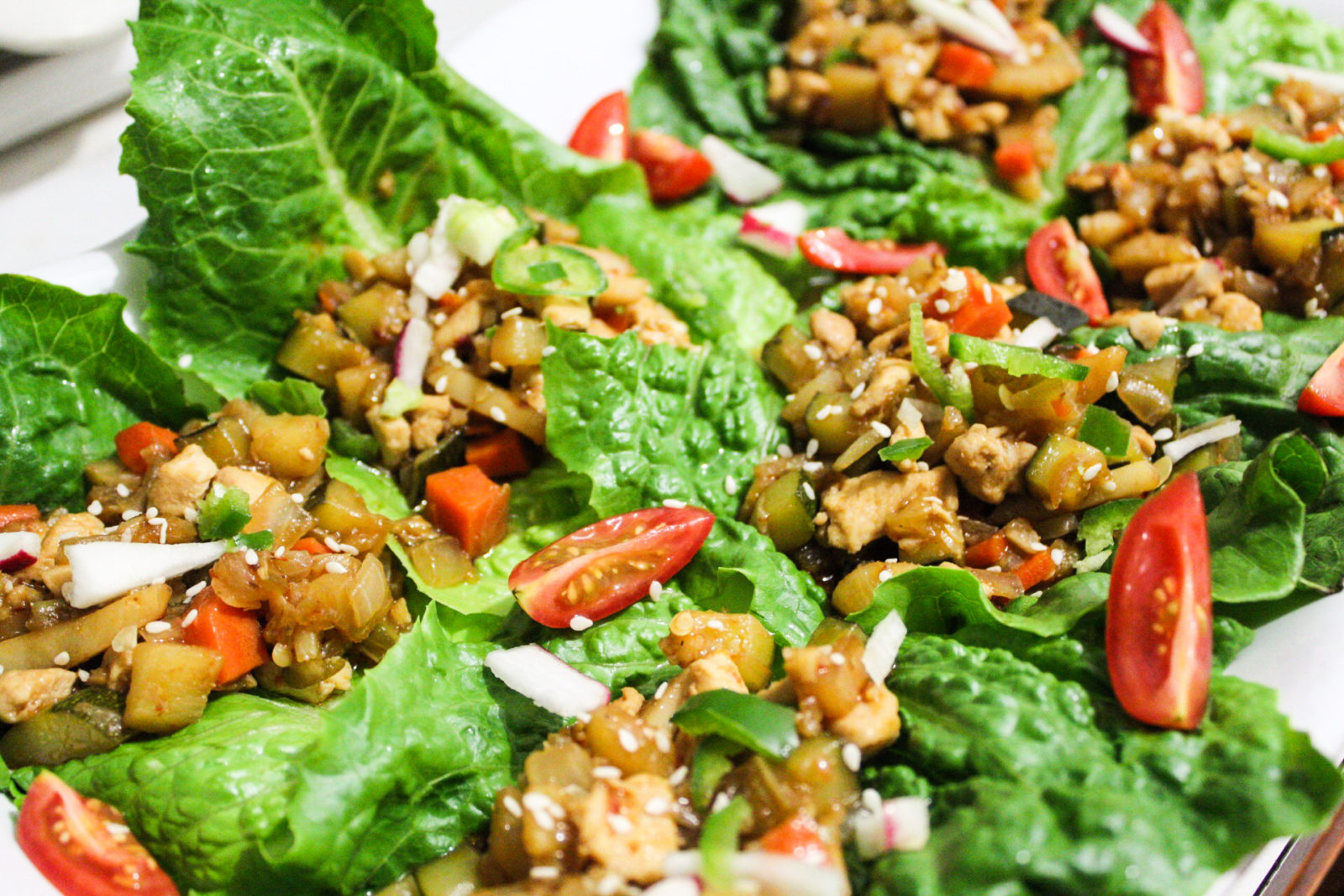 Healthy Chicken Lettuce Wraps - THE MOMMY SPICE