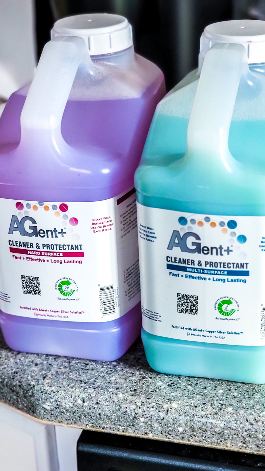 Agent Plus Cleaners side by side